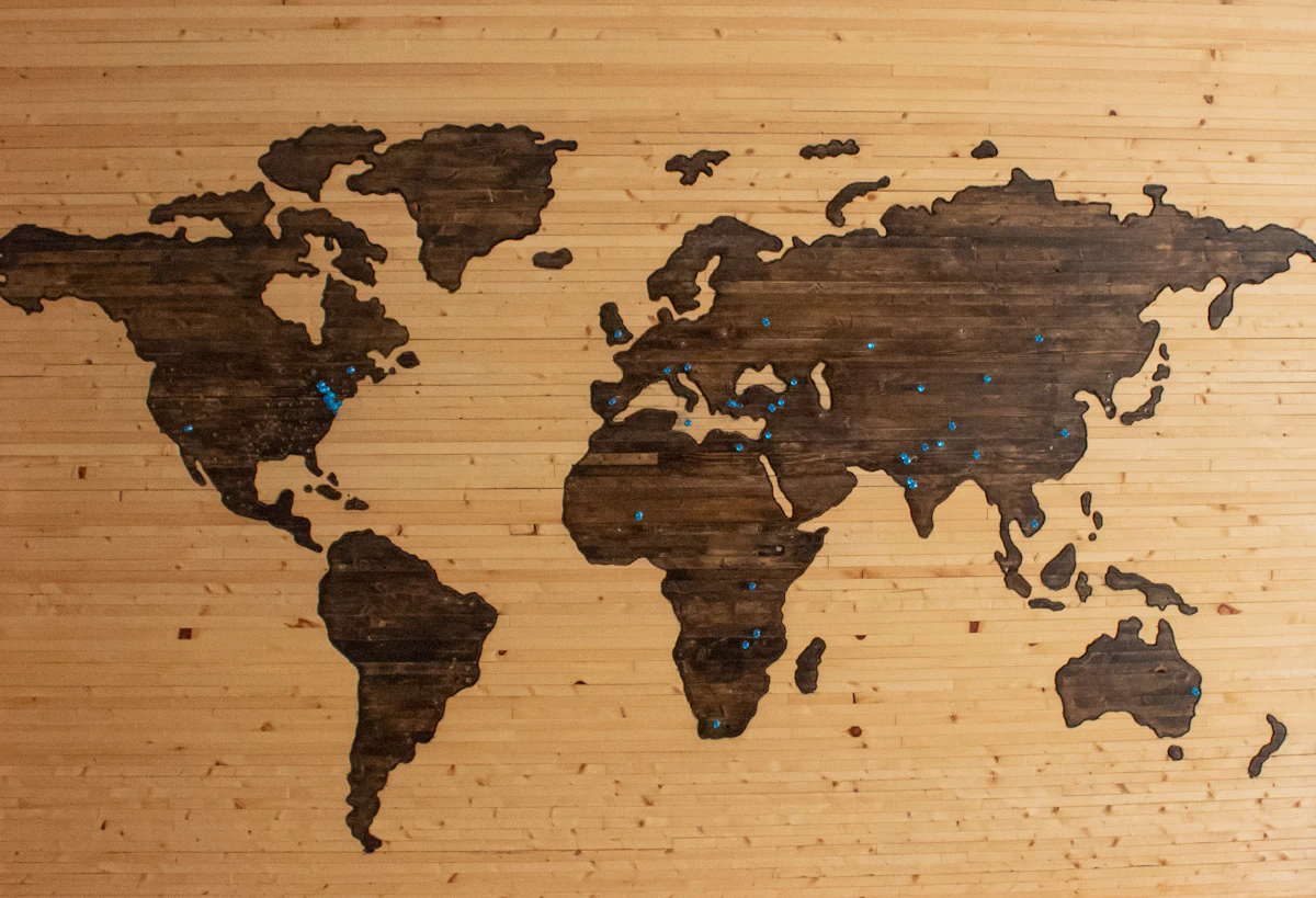 World map showing global viewership distribution